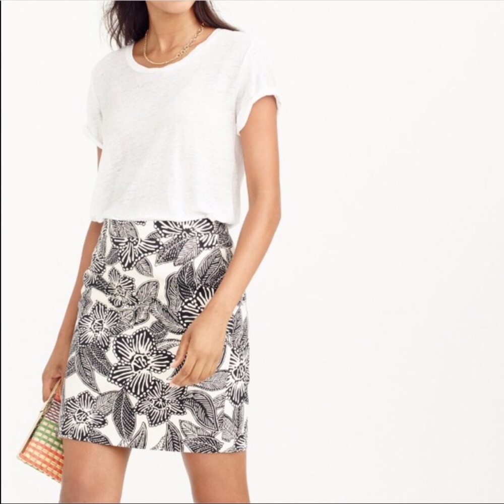 J. Crew mini skirt in Polynesian floral